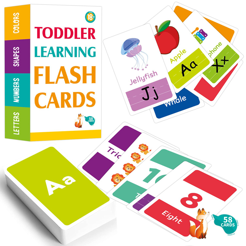 Educational Flash Card - 58 Carte Didattiche: 26 Carte per