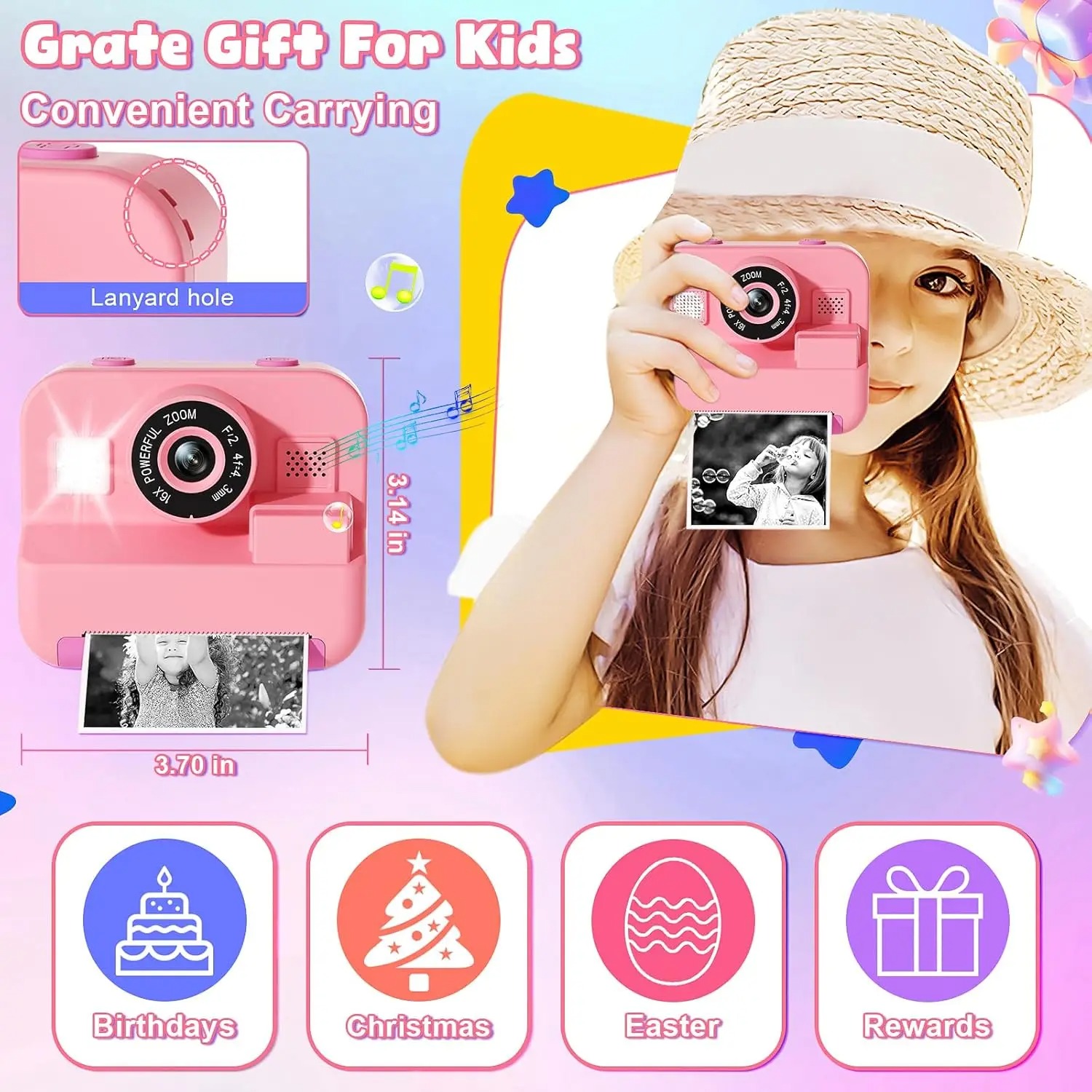newInstant Print Camera con sc - Kids Toys Top View recensione e prezzo